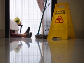 woman fallen at work